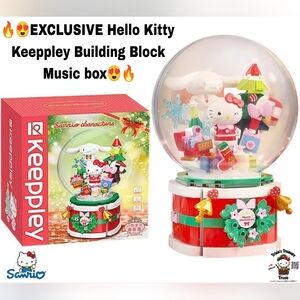 EXCLUSIVE - Hello Kitty & Cinnamoroll Keeppley Building Block Working Music Box